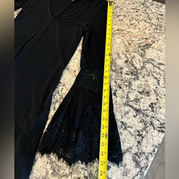 Stevie Nicks Style Black Angel Sleeve Dress with Laced Edging Women’s Size XS - Picture 8 of 13